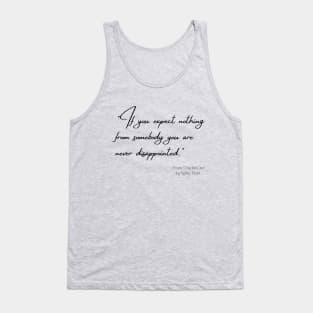 A Quote about Disappointment from "The Bell Jar" by Sylvia Plath Tank Top